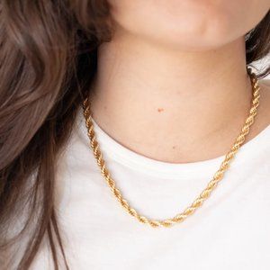 Laude The Label French Rope Necklace (18K Gold-Plated)